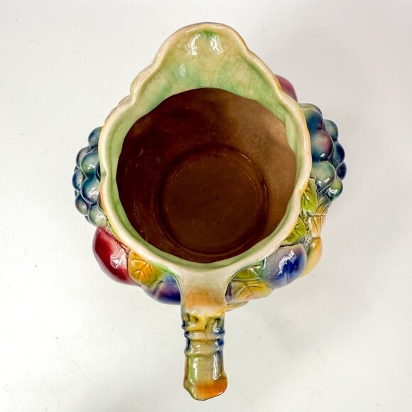 Sylvac England Majolica Fruit Design Pottery Jug Pitcher 478 Vintage - Picture 5 of 7